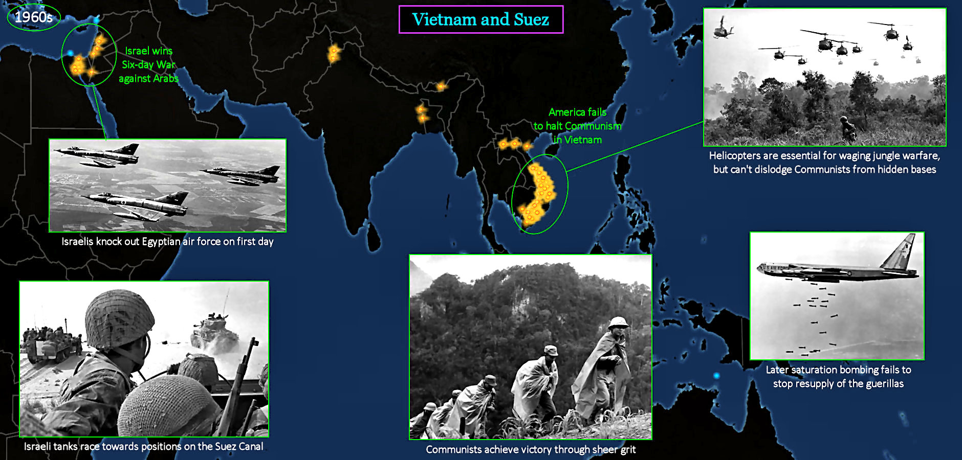 Vietnam and Suez crisis, 1960s